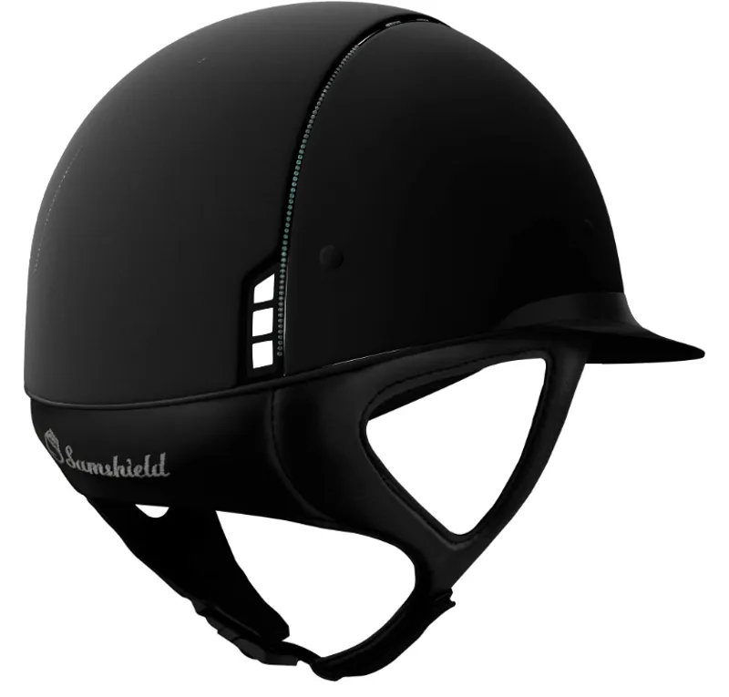 Custom Samshield Helmet - Miss Samshield Matt Black With Black Swarovski M-1